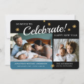 新年写真男の赤ちゃん誕生のお知らせ シーズンカード (正面)