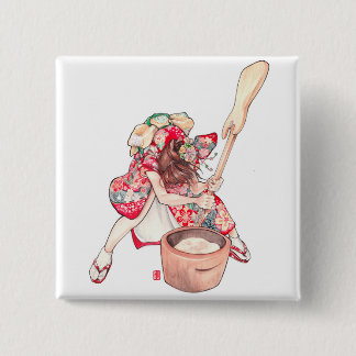 "新年呼出しの"の元のエリカの区Pin 缶バッジ