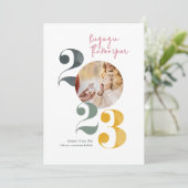 新年婚約写真アナウンスメントカード シーズンカード (スタンド正面)