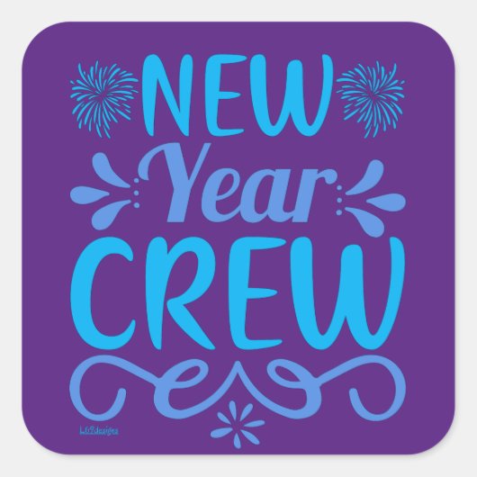 新年度クルー スクエアシール (正面)