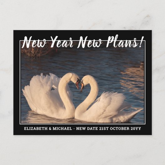 新年度新計画変更日BUDGET Photo 結婚's ポストカード (正面)