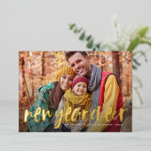 新年応援おもしろいよくはしゃぐ1枚 箔シーズンカード (立ち正面)