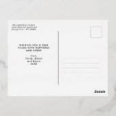 新年応援おもしろいよくはしゃぐ1枚 箔シーズンポストカード (裏面)