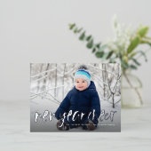 新年応援おもしろいよくはしゃぐ1枚 箔シーズンポストカード (立ち正面)