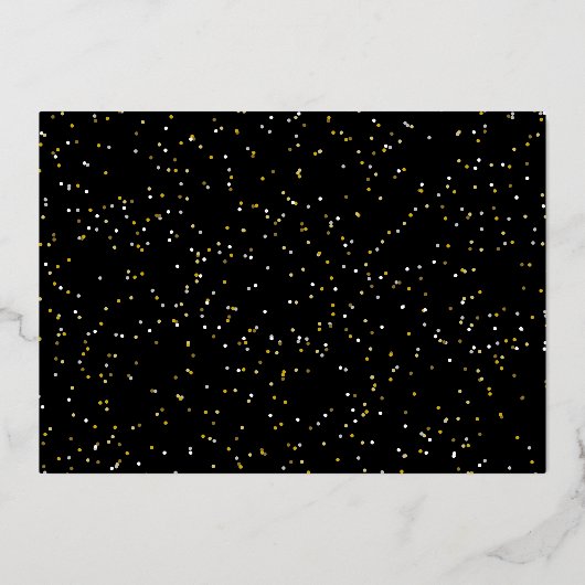 新年応援おもしろい金ゴールド1枚の写真紙吹雪 箔シーズンカード (裏面)