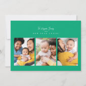 新年応援ミニマル4フォトコラージスクリプト シーズンカード (正面)