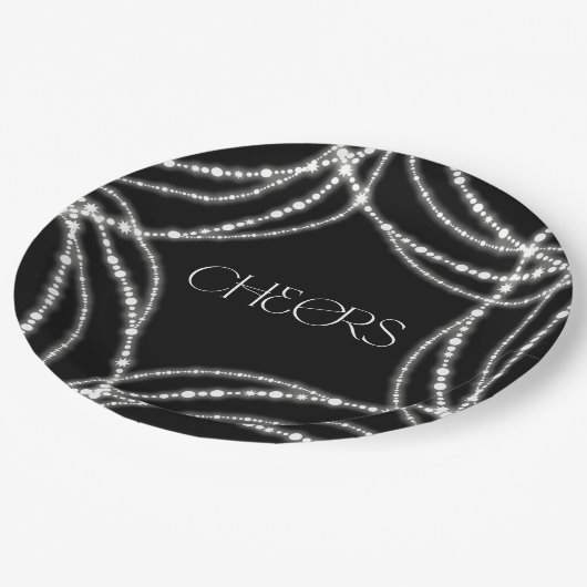 新年応援ライツきらめくシックスタイリッシュ ペーパープレート (アングル)