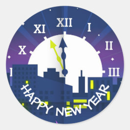 新年快乐 ラウンドシール