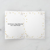 新年快乐，圣诞树金色装饰 シーズンカード (内部)