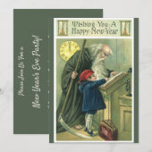 新年快乐，复古时间之父 招待状 (正面/裏面)