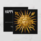 新年快乐 / 太陽王路易十四的象征 シーズンカード (正面/裏面)