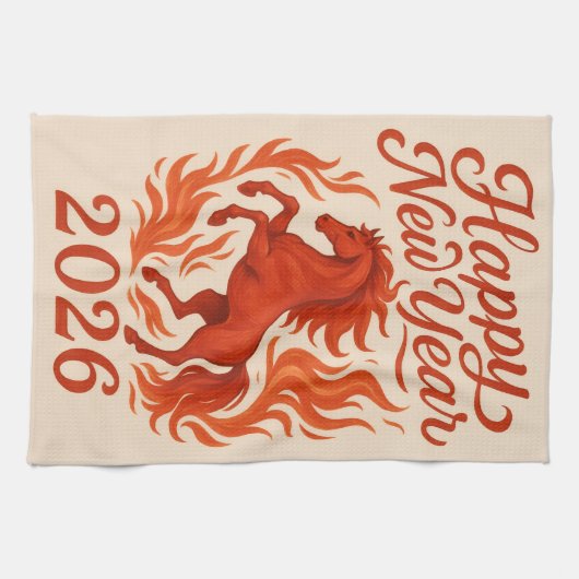 新年快乐 2016 キッチンタオル (横)