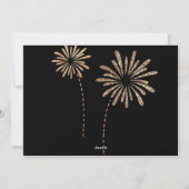 新年快楽 ブラック ゴールド あなた自身の写真を追加 シーズンカード (裏面)