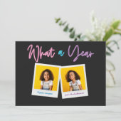 新年数々の写真明るいモダンカラフル 案内状 (スタンド正面)