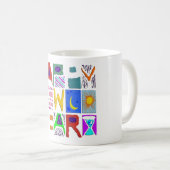 新年文字デザインおめでとう コーヒーマグカップ (正面右)