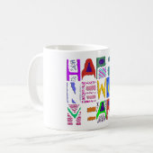 新年文字デザインおめでとう コーヒーマグカップ (正面左)