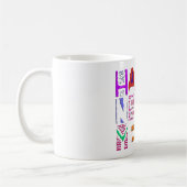 新年文字デザインおめでとう コーヒーマグカップ (左)