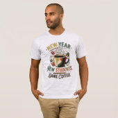 新年新学生同じコーヒーヴィンテージ Tシャツ (正面フル)
