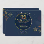 新年新宅引っ越しのお知らせ 案内状 (正面/裏面)