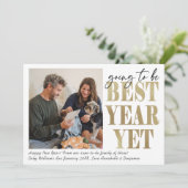 新年新生児写真妊娠 案内状 (スタンド正面)