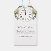 新年新生児時計ベビーシャワー ギフトタグ (正面)