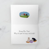 新年日本ののラブラドール シーズンカード (内部)