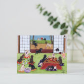 新年日本ののラブラドール シーズンポストカード (スタンド正面)