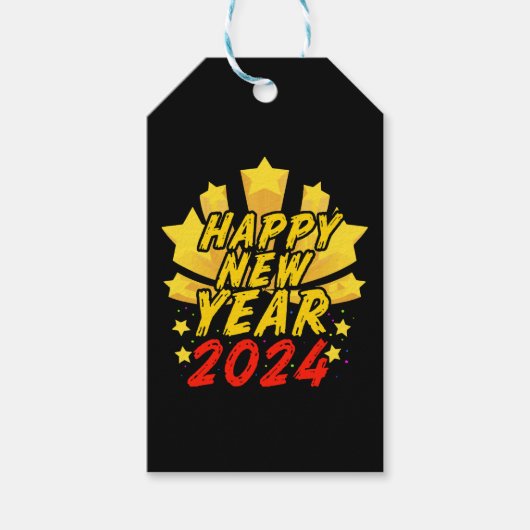 新年明けましておめでとう 2024 ギフトタグ (正面)
