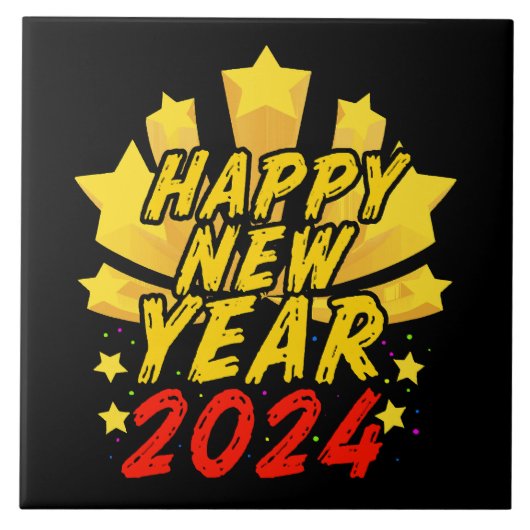 新年明けましておめでとう 2024 タイル (正面)