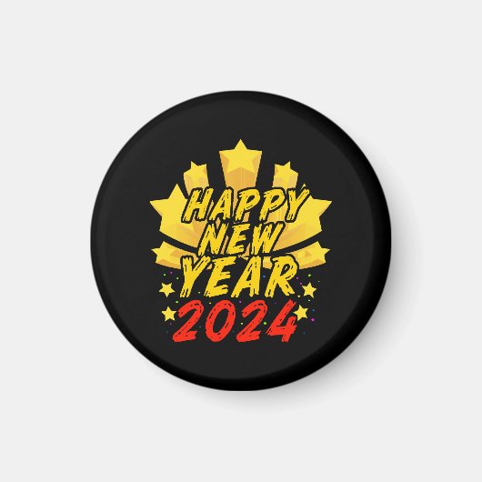 新年明けましておめでとう 2024 マグネット (正面)