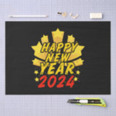 新年明けましておめでとう 2024 薄葉紙 (クラフト)