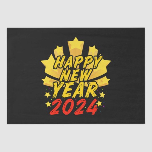 新年明けましておめでとう 2024 薄葉紙 (正面)
