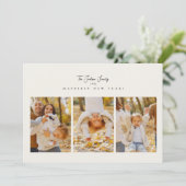 新年版ミニマル4枚フォトコラージスクリプト シーズンカード (スタンド正面)