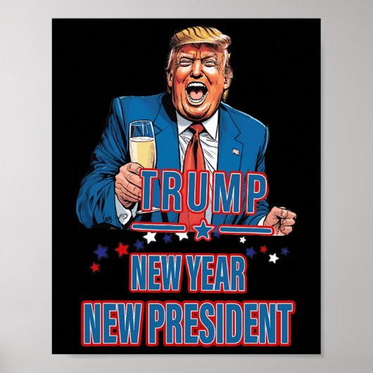 新年社長トランプ2025おもしろい年、アメリカを獲得 ポスター (正面)