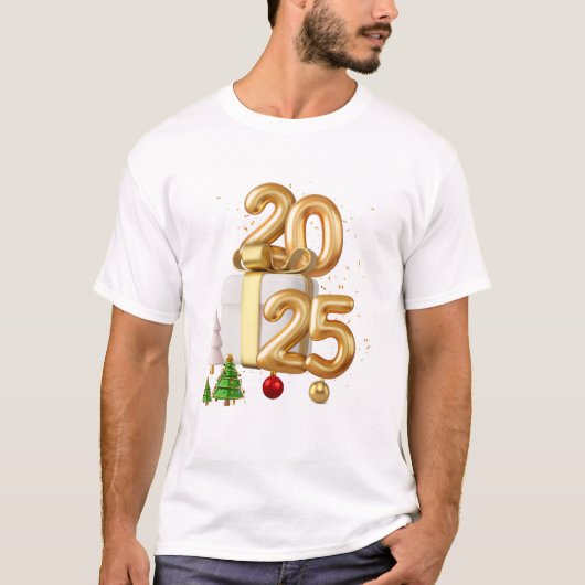新年祭り2025年お祝い Tシャツ (正面)