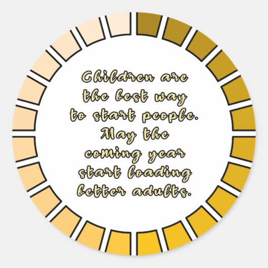 新年積み ラウンドシール (正面)