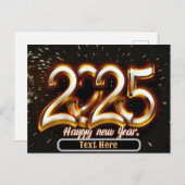 新年金ゴールドタイポグラフィギフトカード2025 ポストカード (正面/裏面)