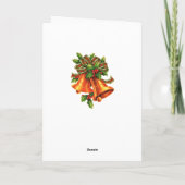 新年鐘を鳴らすヴィンテージのパグ シーズンカード (裏面)