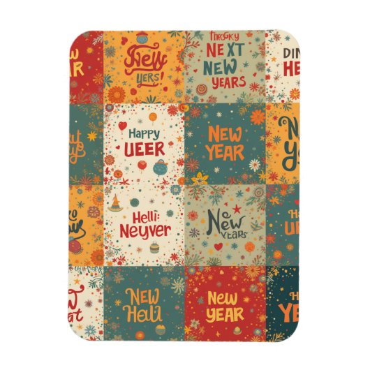 新年風対応フレキシブルなフォトマグネット マグネット (縦)