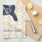 新年馬中国の〔占星術の〕十二宮図動物ミニマル キッチンタオル (四つ折り)