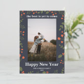 新年1フォトボタニカルホリデーホリーモダン シーズンカード (スタンド正面)