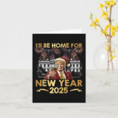 新年2025 トランプ ワイン 面白い お帰り カード (黄色い花)