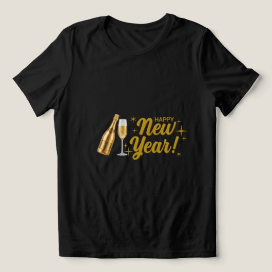 🍾 新年2026シャンパンお祝いTシャツ トライブレンドTシャツ (デザイン正面)