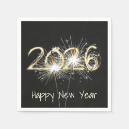 新年2026パーティースパークラーズ スタンダードカクテルナプキン