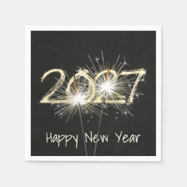 新年2026パーティースパークラーズ スタンダードカクテルナプキン