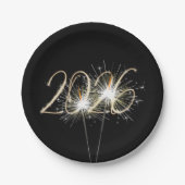 新年2026パーティースパークラーズ ペーパープレート (正面)