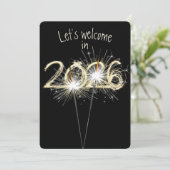 新年2026パーティースパークラーズ 招待状 (スタンド正面)