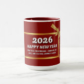 新年2026マグカップ - 喜び、夢、祝祭 マグカップ (中央)