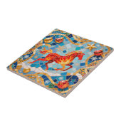 新年2026赤い火の馬クリスマスパターン タイル (側面)