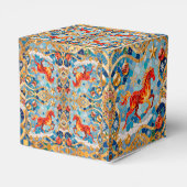 新年2026赤い火の馬クリスマスパターン フェイバーボックス (裏面サイド)